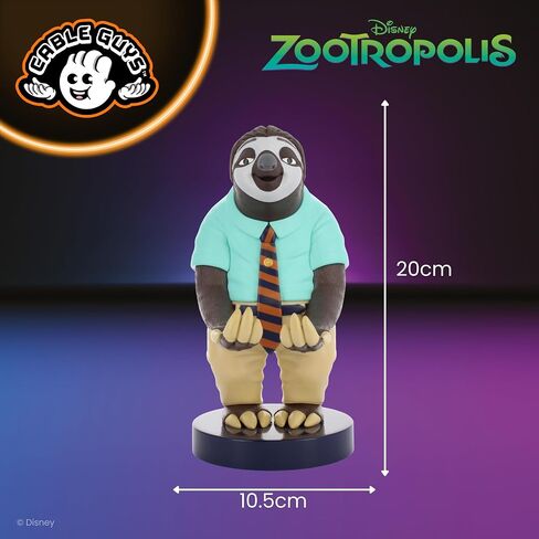 Cableguys Zootopia Flash The Sloth Controller Holder & Phone Stand - Gaming Setup Accessories for Desk and Game Room, Controller Stand Compatible with Xbox, PlayStation & Most Standard Controllers in Saudi Arabia