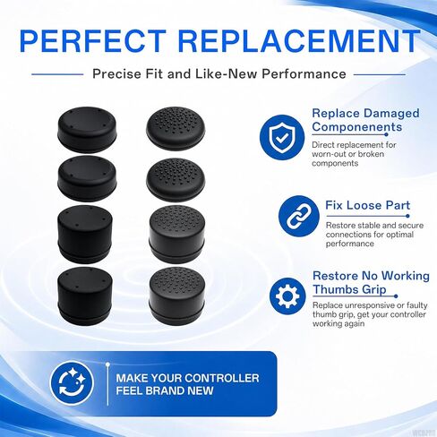 Thumb Grips for PS5/4, for Xbox One/Series/360 Switch Pro Controller | 8 Pack Anti-Slip Rubber Raised Joystick Caps, Ergonomic Analog Stick Grip, 4 Height Convex & Concave in Saudi Arabia
