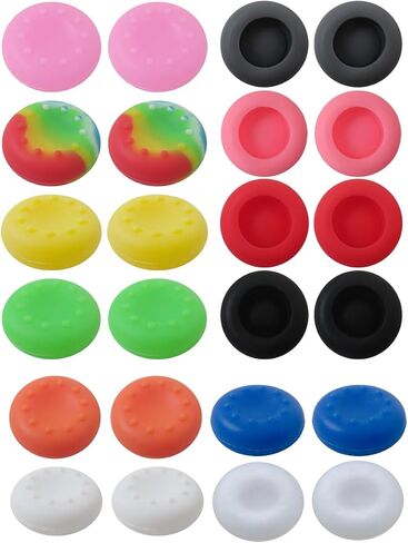 JURENGUDF Anti-Slip Thumb Grips - High Sensitivity Silicone Caps Ideal for PS5/PS4/ Xbox Series X/S/Xbox One & 360 Controllers, 24 Pack in Saudi Arabia