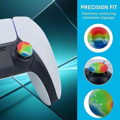 JURENGUDF Anti-Slip Thumb Grips - High Sensitivity Silicone Caps Ideal for PS5/PS4/ Xbox Series X/S/Xbox One & 360 Controllers, 24 Pack in Saudi Arabia