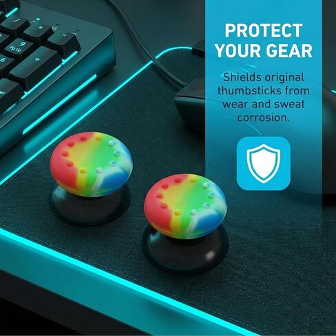 JURENGUDF Anti-Slip Thumb Grips - High Sensitivity Silicone Caps Ideal for PS5/PS4/ Xbox Series X/S/Xbox One & 360 Controllers, 24 Pack in Saudi Arabia