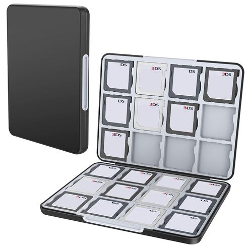HEIYING 3DS Card Case with 24 Precise Slots for DS 2DS 3DS Game Cards | Portable Game Cards Case, Hard ABS Shell with Soft Silicone Lining, Precise Card Slots,Magnetic Closure for Easy Access in Kuwait
