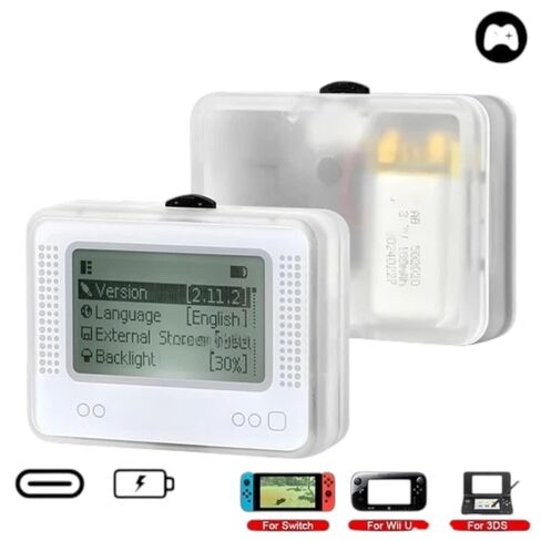 PEGLY Smart NFC Emulator Compatible with Nintendo Switch, 3DS, and Wii U, 1.2" OLED Display, Rechargeable NFC Device with High-Capacity Storage for NFC-Enabled Games in Saudi Arabia