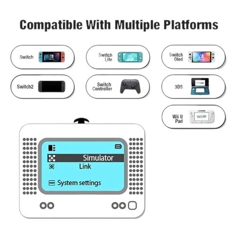 PEGLY Smart NFC Emulator Compatible with Nintendo Switch, 3DS, and Wii U, 1.2" OLED Display, Rechargeable NFC Device with High-Capacity Storage for NFC-Enabled Games in Saudi Arabia