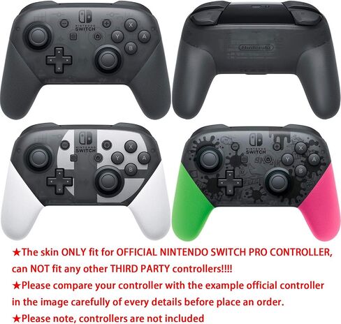 Studded Silicone Transfer Print Cover Skin Case ONLY for Nitendo Official Switch Pro Controller x 1(Leaves Red) with Pro Thumb Grips x 8 in Saudi Arabia