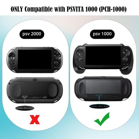 JDGPOKOO 5 in 1 Accessories Kit for PS Vita 1000, Carrying Case for PSV 1000, Hand Grip, 2 Set Screen Protectors and Charging Cable Compatible with PlayStation Vita 1000/PCH-1000 ONLY in Kuwait