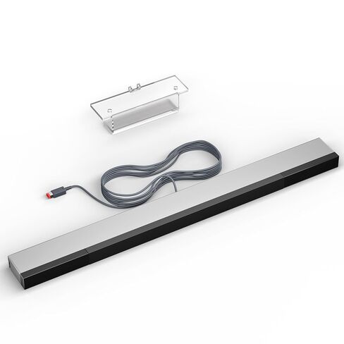 LA NREUCETS Wii Wired Infrared Ray Sensor Bar Replacement Video Game Accessories Compatible with Nintendo Wii and Wii U Console, Includes Clear Stand in Kuwait