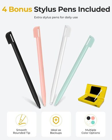 DS Lite Charger and Stylus Bundle, USB C to DS Lite Charging Adapter with 4 Replacement Stylus Pens for Nintendo DS Lite NDSL in Kuwait