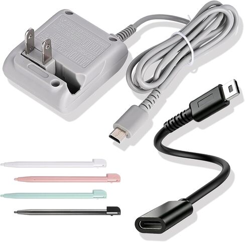 DS Lite Charger Set, AC Adapter & USB-C to DS Lite Charging Cable & 4 Stylus Pen Compatible with Nintendo DS Lite Wall Power Portable Travel Bundle in Saudi Arabia