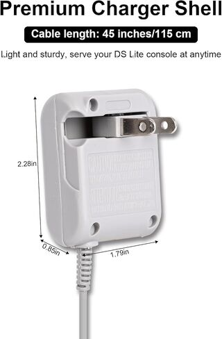 DS Lite Charger Set, AC Adapter & USB-C to DS Lite Charging Cable & 4 Stylus Pen Compatible with Nintendo DS Lite Wall Power Portable Travel Bundle in Saudi Arabia