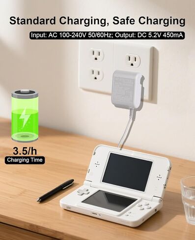 DS Lite Charger Set, AC Adapter & USB-C to DS Lite Charging Cable & 4 Stylus Pen Compatible with Nintendo DS Lite Wall Power Portable Travel Bundle in Saudi Arabia