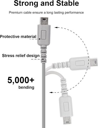 DS Lite Charger Set, AC Adapter & USB-C to DS Lite Charging Cable & 4 Stylus Pen Compatible with Nintendo DS Lite Wall Power Portable Travel Bundle in Saudi Arabia