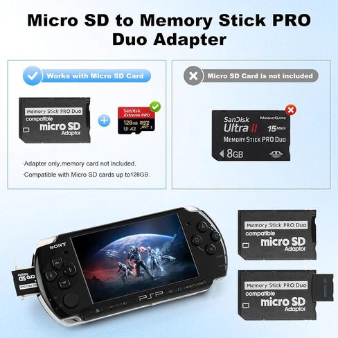 مجموعة ملحقات Jedaful 5 في 1 لجهاز Sony PSP 2000 3000، حقيبة حمل صلبة للسفر من مادة EVA، حافظة صلبة شفافة مضادة للانزلاق، واقيات شاشة HD PET ومحول Micro SD لجهاز Sony PSP in Kuwait