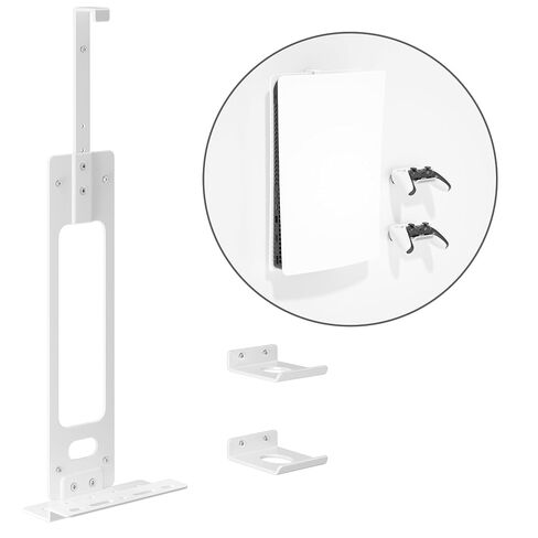 Upgraded Adjustable Console Holder Wall Mount for PS5: Black Gaming Stand for PlayStation 5/PS5 Slim/Pro Digital Disc Edition With 2 Controller Kits Black in Kuwait
