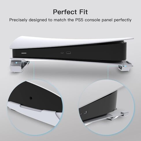 حامل أفقي لملحقات NexiGo PS5، [تصميم بسيط]، حامل قاعدة PS5، متوافق مع قرص PlayStation 5 والإصدارات الرقمية، أبيض in Kuwait