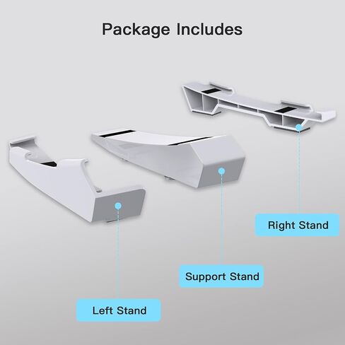 حامل أفقي لملحقات NexiGo PS5، [تصميم بسيط]، حامل قاعدة PS5، متوافق مع قرص PlayStation 5 والإصدارات الرقمية، أبيض in Kuwait