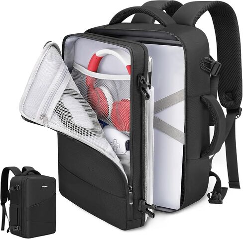 Deegotech Carrying Case Compatible with PS5/PS5 Pro/PS5 Slim, Game Backpack | Protective Travel Bag Backpack Compatible with Playstation 5 Console, Disc, Accessories and 15.6" Laptop, Black in Saudi Arabia