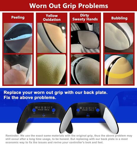 Replacement Back Cover Shell for PS5 DualSense Edge Controller – Repair Shell with Soft Rubber Grip, Snap-On Cam Design to Fix Peeling & Yellowing, Black 1PCS, Great Gift for DSE Players Camera in Saudi Arabia