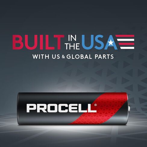 PROCELL AA Alkaline Batteries 1.5V, 144-Count Bulk Pack, Made in USA | Professional facility and medical device power; ANSI/IEC LR6, 3,075 mAh, 10-year shelf life; GSA and Buy American ready in Saudi Arabia