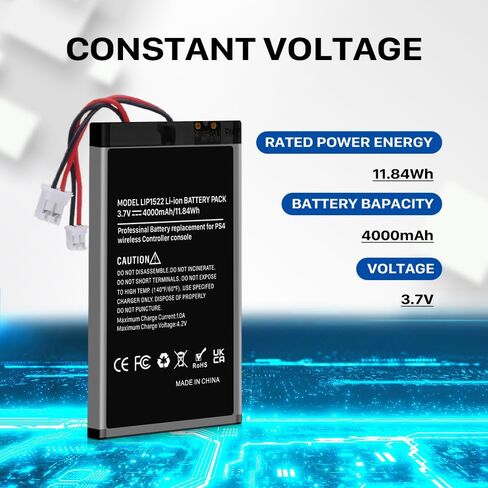 4000mAh PS4 Controller Battery, Replacement for PS4/PS4 Pro/PS4 Slim PlayStation 4 Dualshock 4 Controller CUH-ZCT1H CUH-ZCT1E CUH-ZCT1U CUH-ZCT2U (2 Pack) in Saudi Arabia