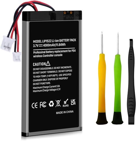 4000mAh PS4 Controller Battery, Replacement for PS4/PS4 Pro/PS4 Slim PlayStation 4 Dualshock 4 Controller CUH-ZCT1H CUH-ZCT1E CUH-ZCT1U CUH-ZCT2U (2 Pack) in Saudi Arabia