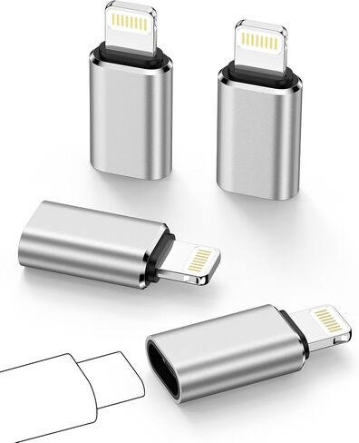 2-Pack USB C to Lightning Adapter, Type C to Lightning Adapter Fast Charger | C to Lightning Adapter Support PD Fast Charging Compatible for iPhone 14/13/12/11/X/XR Pro, iPad, AirPods – Not for Audio/OTG in Kuwait