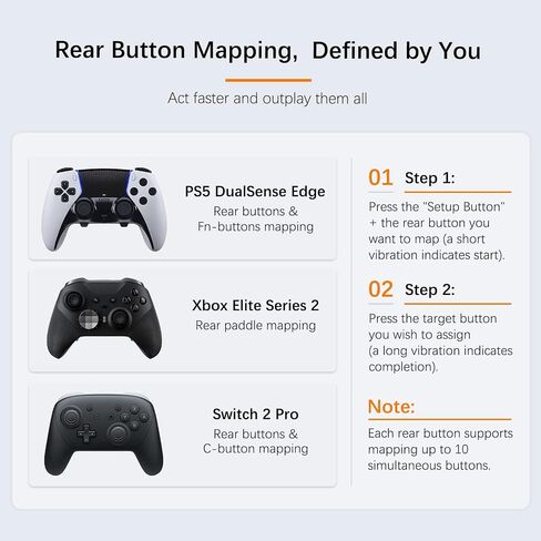 GuliKit Goku 2 Wireless Adapter for Switch 2 Pro/PS5/PS4/Xbox Controllers | Hyperlink 2 low latency.Works for Windows,Android,SteamOS,PS4,X box One/Series X/S,Switch1/2 Console,Mapping,Motion&Vibration in Saudi Arabia
