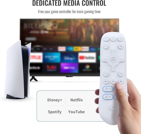 Media Remote Control Compatible with PlayStation 5, Gaming Remote for PS5,TV Power/Volume Controls in Saudi Arabia