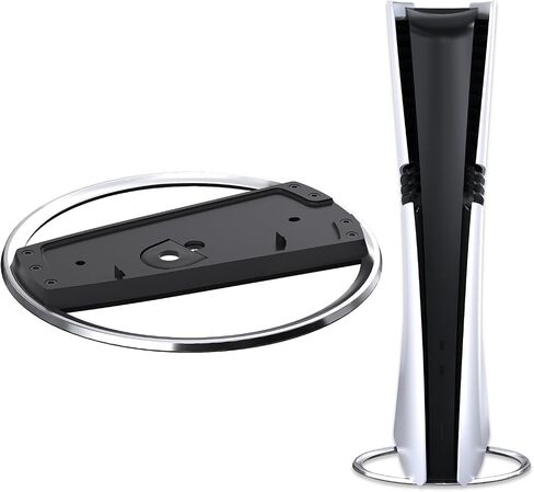 PS5 Pro Vertical Stand, Base para for PlayStation 5, Black Vertical Console Brackets with Anti-Slip Pads, Space Saving Console-Stand, PS5 Accessories, Aluminium Alloy Bracket in Saudi Arabia