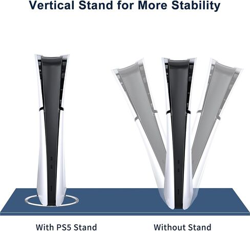 PS5 Pro Vertical Stand, Base para for PlayStation 5, Black Vertical Console Brackets with Anti-Slip Pads, Space Saving Console-Stand, PS5 Accessories, Aluminium Alloy Bracket in Saudi Arabia