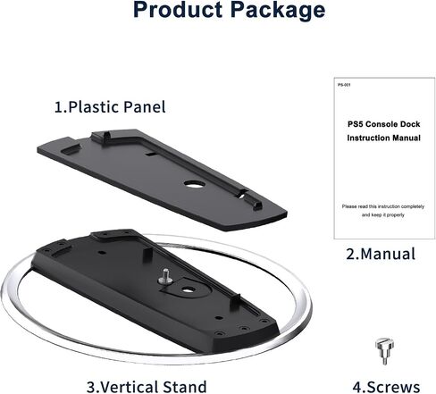 PS5 Pro Vertical Stand, Base para for PlayStation 5, Black Vertical Console Brackets with Anti-Slip Pads, Space Saving Console-Stand, PS5 Accessories, Aluminium Alloy Bracket in Saudi Arabia