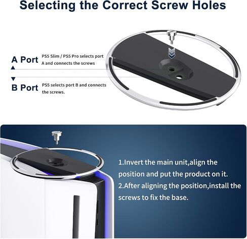 PS5 Pro Vertical Stand, Base para for PlayStation 5, Black Vertical Console Brackets with Anti-Slip Pads, Space Saving Console-Stand, PS5 Accessories, Aluminium Alloy Bracket in Saudi Arabia