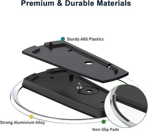 PS5 Pro Vertical Stand, Base para for PlayStation 5, Black Vertical Console Brackets with Anti-Slip Pads, Space Saving Console-Stand, PS5 Accessories, Aluminium Alloy Bracket in Saudi Arabia