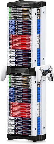 Nargos Video Game Storage Tower Universal for PS5/PS4/PS3/PS2/Xbox One/Xbox 360 And Xbox Series X/S/Wii/Switch/Switch 2 Game Cases, DVD And Blu-Ray Disks, Organizer Para Juegos, Regalo Gamer (23 Pcs) in Saudi Arabia
