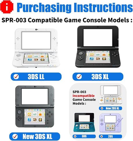 SPR-003 Battery 3500mAh for Nintendo 3DS XL New 3DS XL with Repair Tool Kit | 3800mAh, UL/CE/ROHS, Overcharge Protection, 800+ Cycles, Tool Kit Included in Kuwait