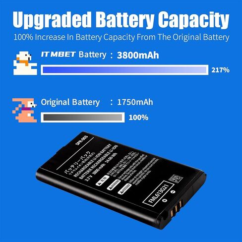 SPR-003 Battery 3500mAh for Nintendo 3DS XL New 3DS XL with Repair Tool Kit | 3800mAh, UL/CE/ROHS, Overcharge Protection, 800+ Cycles, Tool Kit Included in Kuwait