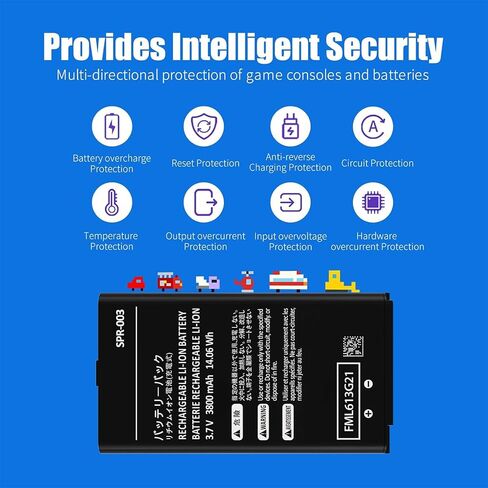 SPR-003 Battery 3500mAh for Nintendo 3DS XL New 3DS XL with Repair Tool Kit | 3800mAh, UL/CE/ROHS, Overcharge Protection, 800+ Cycles, Tool Kit Included in Kuwait