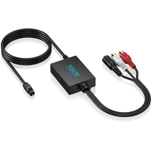 192kHz DAC Digital to Analog Audio Converter with Digital Audio Optical Cable,SPDIF Toslink Optical to RCA Converter for HDTV, DVD, Blu-Ray Players and Game Consoles in Saudi Arabia
