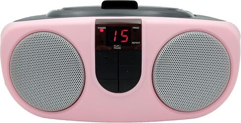 PROSCAN SRCD243 Portable CD Player with AM/FM Radio, Boombox (Pink) in Saudi Arabia