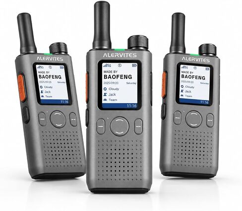 Lifetime Free Global Walkie Talkies Long Range, POC-AT1, 4G LTE Unlimited Range POC Two-Way Radios with APP, Rechargeable Walkie Talkies, Support User Self-Group Creation in Saudi Arabia