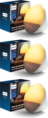 Philips SmartSleep Wake-up Light, Colored Sunrise and Sunset Simulation, 5 Natural Sounds, FM Radio & Reading Lamp, Tap Snooze, HF3520/60 in Kuwait