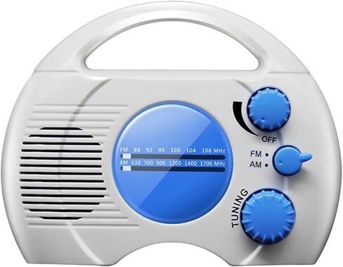 Shower Radio, SY-910 Mini Portable AM FM Hanging Shower Radio Built in Speaker Audio, Adjustable Volume with Rotating Knob, Waterproof Battery Operated for Home,Hot Tub,Bathroom in Saudi Arabia
