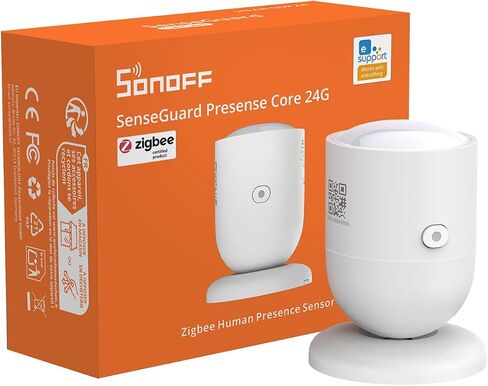 SONOFF SNZB-06P24 Zigbee Presence Sensor, 24GHz mmWave & Light Sensor, Zone Positioning, Self-Learning Calibration, Ceiling Mount, Works with Home Assistant, Alexa, SmartThings, Hub Required in Saudi Arabia