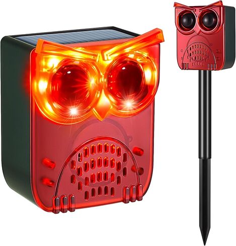 Solar Outdoor Motion Sensor Alarm, 130dB Dog Barking & Gunshot Sound | 13 Looping Sounds to Prevent Habituation, 4 Work Modes, IP55 Weatherproof Alarm for Home, Villa, Yard, Chicken Coop in Saudi Arabia