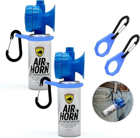 Guard Dog Security Air Horn For Safety, Loud Blow Horn, Hand Held Mini Air Horn for Self-Defense, Audible Over 1 Mile, 1.4 oz Can, Powerful, Portable and Mini Canned Accessories for Protection in Saudi Arabia