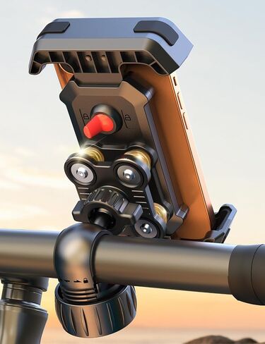 2026 New Upgraded Bike Phone Holder Handlebar - 1S Quick Install, Motorcycle Phone Mount, Bicycle Phone Holder fit Large Phone Case for iPhone Samsung, Dirt Scooter Mini Bike Accessories in Kuwait