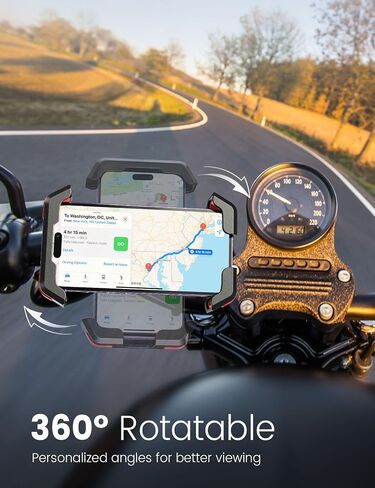 2026 New Upgraded Bike Phone Holder Handlebar - 1S Quick Install, Motorcycle Phone Mount, Bicycle Phone Holder fit Large Phone Case for iPhone Samsung, Dirt Scooter Mini Bike Accessories in Kuwait