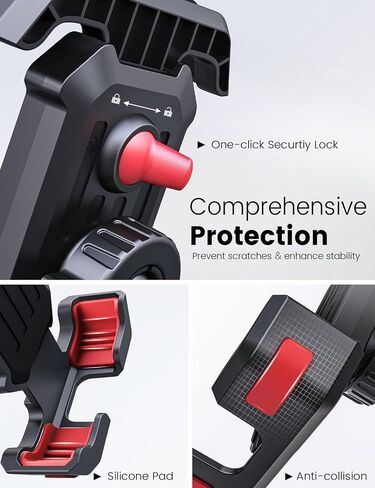 2026 New Upgraded Bike Phone Holder Handlebar - 1S Quick Install, Motorcycle Phone Mount, Bicycle Phone Holder fit Large Phone Case for iPhone Samsung, Dirt Scooter Mini Bike Accessories in Kuwait