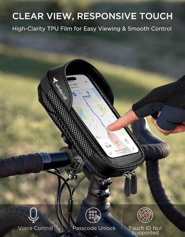 whale fall Bike Phone Holder, Waterproof Handlebar Bag for Phones up to 7" | 360° Rotatable Mount, TPU Touchscreen, Quick Release, Anti-Shake, Extra Storage and Rain Cover for Navigation and Rides in Saudi Arabia
