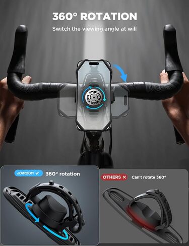 JOYROOM Bike Phone Holder, 2026 Upgrade Phone Mount for Bike [7.2'' Big Phone Friendly&Ultra-Stable], Bicycle Motorcycle Phone Mount Holder Handlebar Cell Phone Clamp for iPhone 15/16 Pro Max Scooter | 7.2'' Big Phone Friendly&Ultra-Stable, Scooter Bicycl in Saudi Arabia